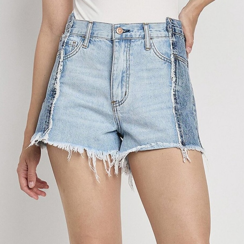 Flying Monkey Two Tone Patch High Rise Denim Shor… - image 7